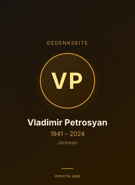 Gedenkportrait von Vladimir Petrosyan