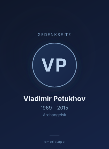 Gedenkportrait von Vladimir Petukhov