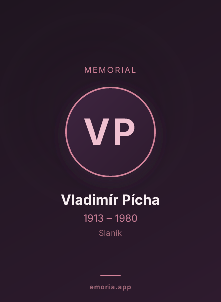 Memorial portrait of Vladimír Pícha