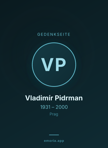 Gedenkportrait von Vladimír Pidrman
