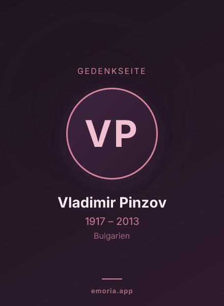 Gedenkportrait von Vladimir Pinzov