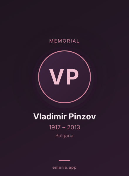 Memorial portrait of Vladimir Pinzov