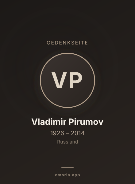 Gedenkportrait von Vladimir Pirumov