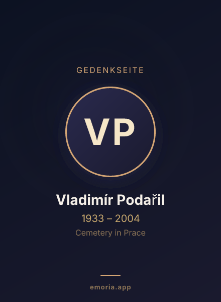 Gedenkportrait von Vladimír Podařil