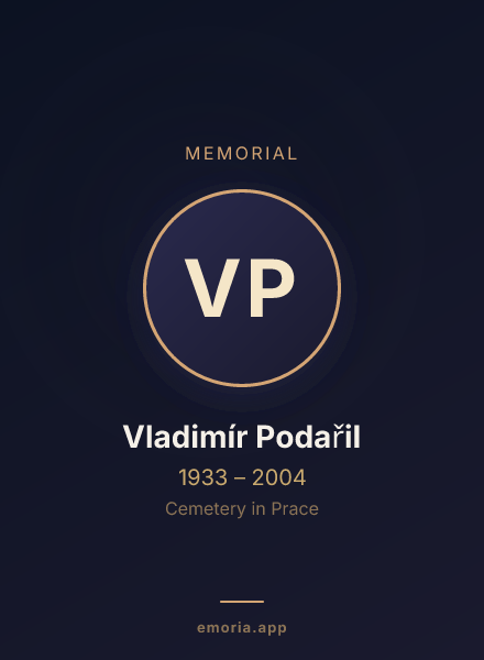 Memorial portrait of Vladimír Podařil