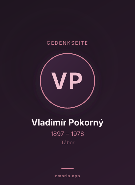 Gedenkportrait von Vladimír Pokorný