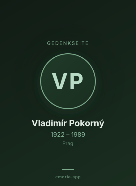 Gedenkportrait von Vladimír Pokorný
