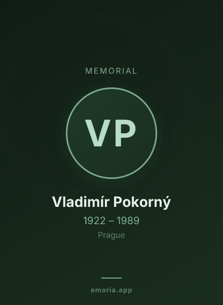 Memorial portrait of Vladimír Pokorný