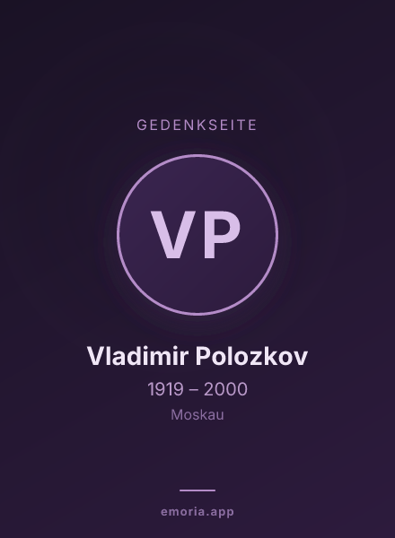 Gedenkportrait von Vladimir Polozkov