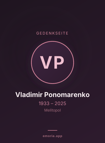 Gedenkportrait von Vladimir Ponomarenko