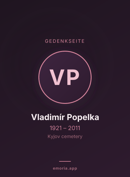 Gedenkportrait von Vladimír Popelka