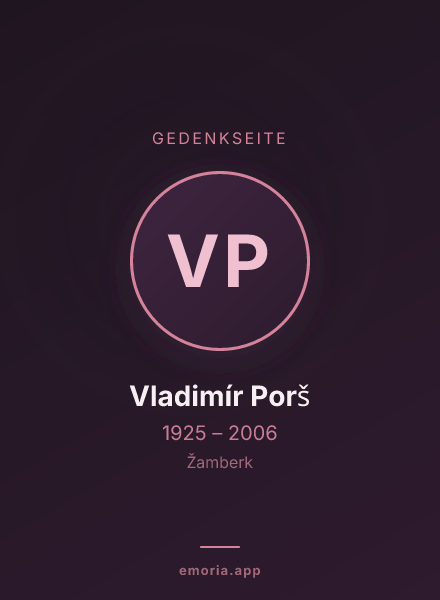 Gedenkportrait von Vladimír Porš
