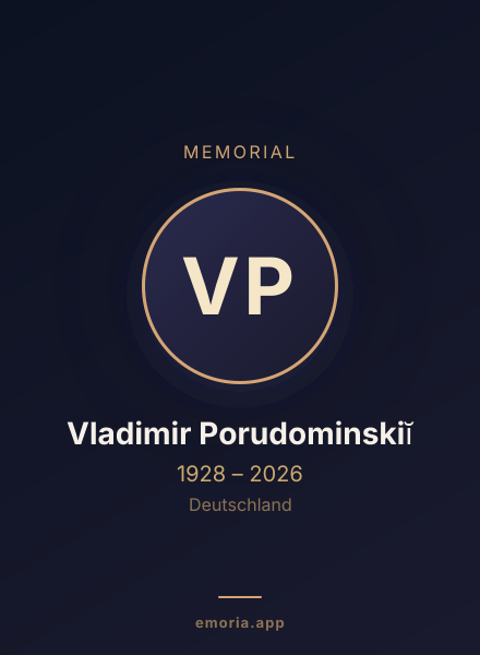 Memorial portrait of Vladimir Porudominskiĭ