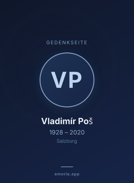 Gedenkportrait von Vladimír Poš