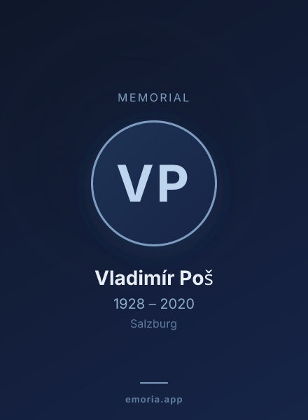 Memorial portrait of Vladimír Poš
