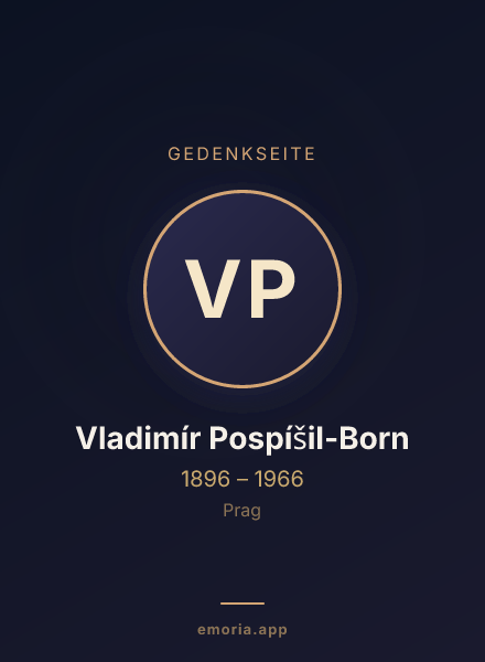 Gedenkportrait von Vladimír Pospíšil-Born