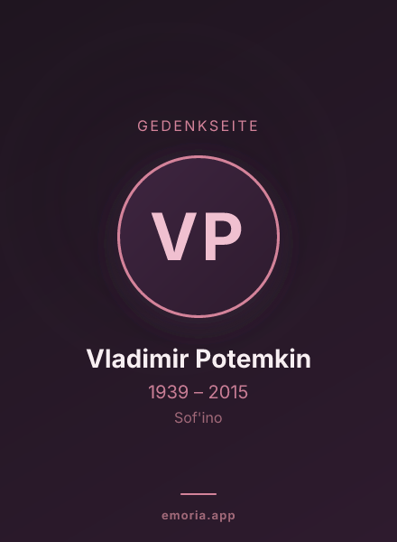 Gedenkportrait von Vladimir Potemkin