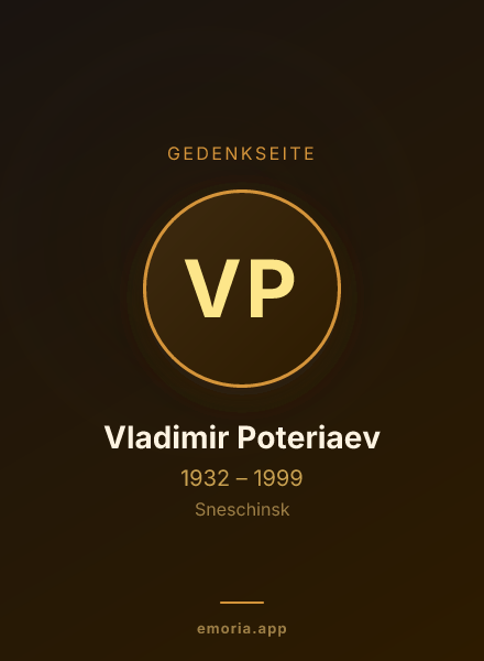 Gedenkportrait von Vladimir Poteriaev