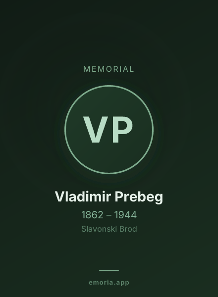 Memorial portrait of Vladimir Prebeg