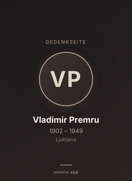 Gedenkportrait von Vladimir Premru