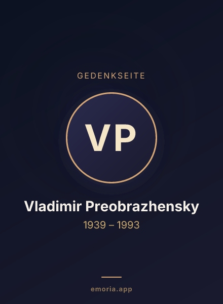 Gedenkportrait von Vladimir Preobrazhensky