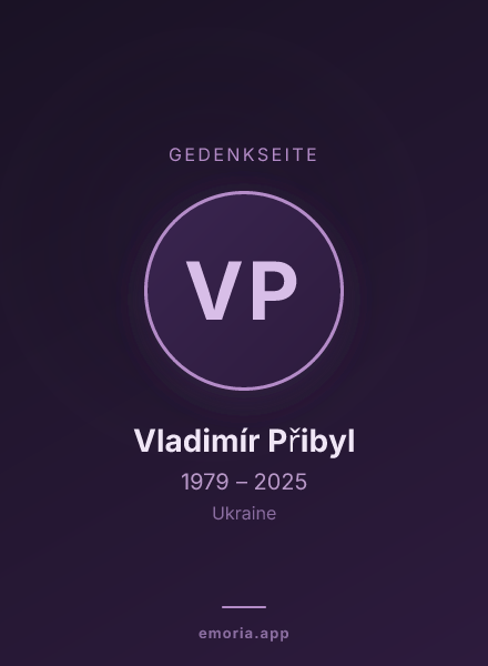 Gedenkportrait von Vladimír Přibyl