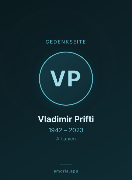 Gedenkportrait von Vladimir Prifti