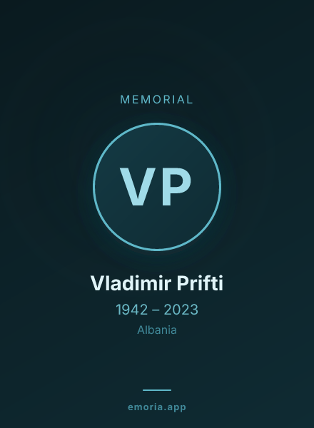 Memorial portrait of Vladimir Prifti