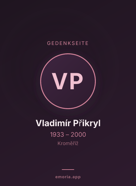 Gedenkportrait von Vladimír Přikryl