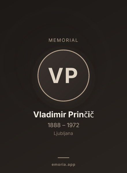 Memorial portrait of Vladimir Prinčič