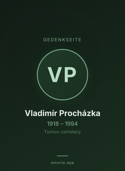 Gedenkportrait von Vladimír Procházka