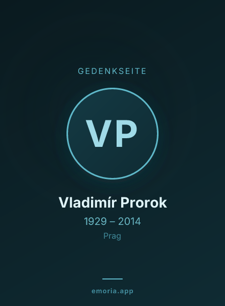 Gedenkportrait von Vladimír Prorok