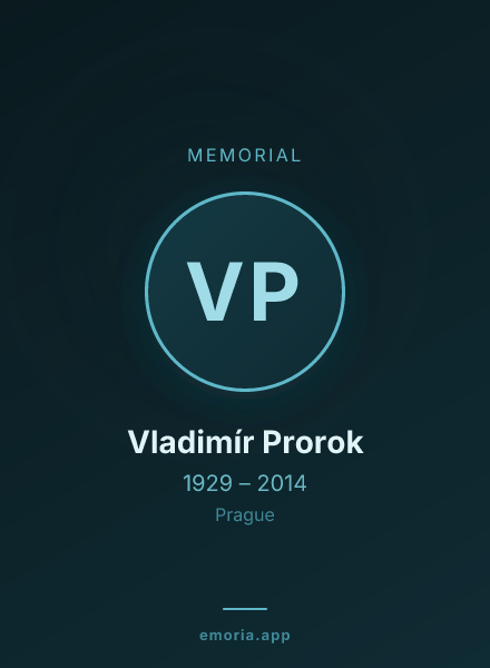 Memorial portrait of Vladimír Prorok