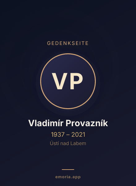 Gedenkportrait von Vladimír Provazník