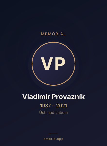 Memorial portrait of Vladimír Provazník