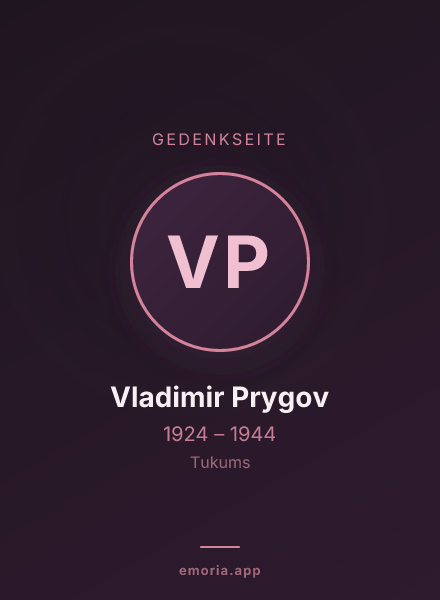 Gedenkportrait von Vladimir Prygov