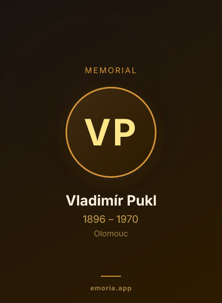 Memorial portrait of Vladimír Pukl
