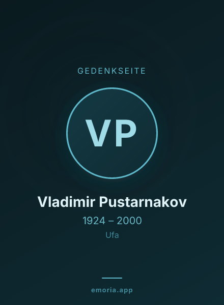 Gedenkportrait von Vladimir Pustarnakov