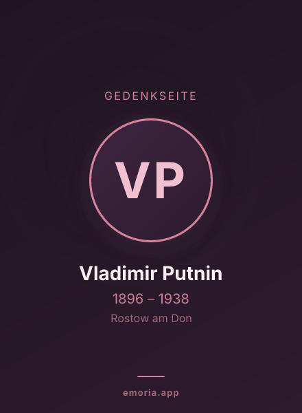 Gedenkportrait von Vladimir Putnin