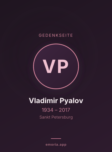 Gedenkportrait von Vladimir Pyalov