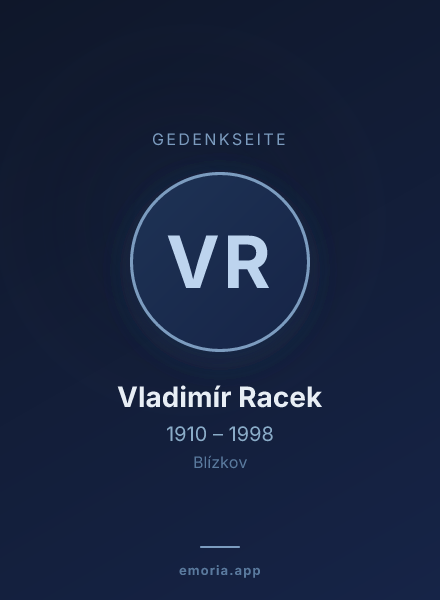 Gedenkportrait von Vladimír Racek