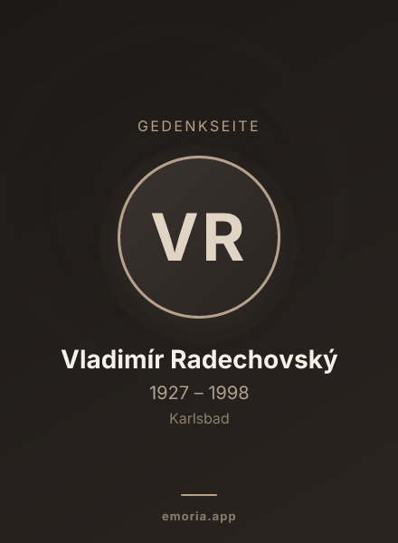Gedenkportrait von Vladimír Radechovský
