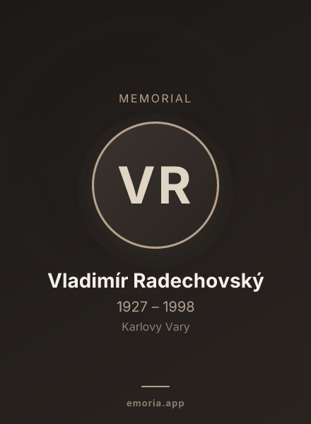 Memorial portrait of Vladimír Radechovský