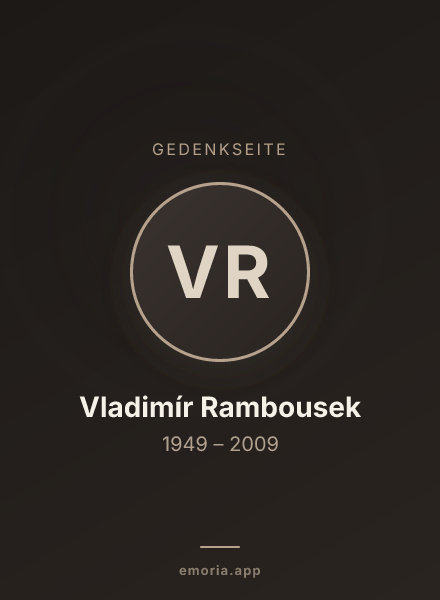 Gedenkportrait von Vladimír Rambousek
