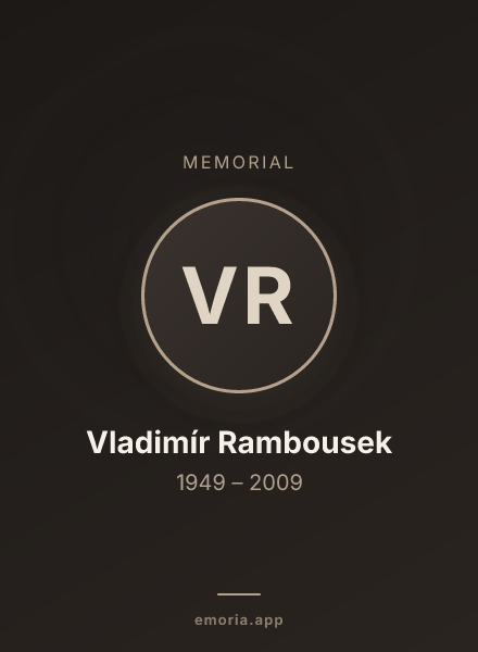 Memorial portrait of Vladimír Rambousek