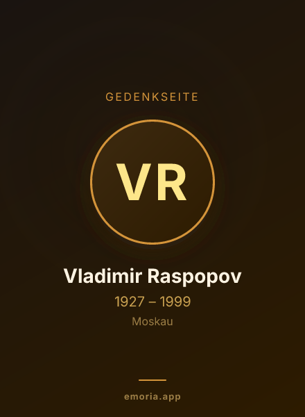 Gedenkportrait von Vladimir Raspopov