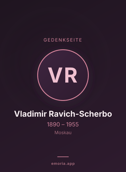 Gedenkportrait von Vladimir Ravich-Scherbo