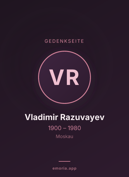 Gedenkportrait von Vladimir Razuvayev