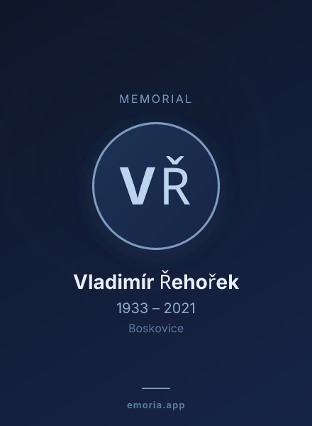 Memorial portrait of Vladimír Řehořek