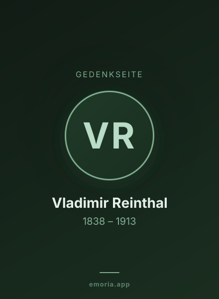 Gedenkportrait von Vladimir Reinthal